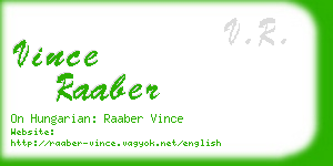 vince raaber business card